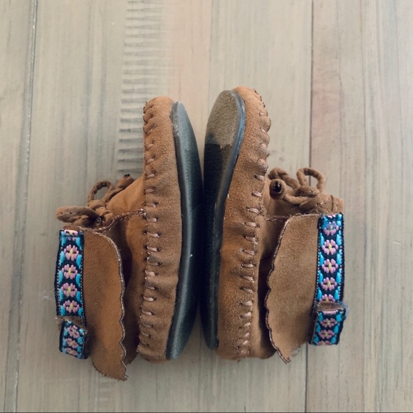 Genuine Kids | Brown Embroidered Moccasins - Picture 5 of 8